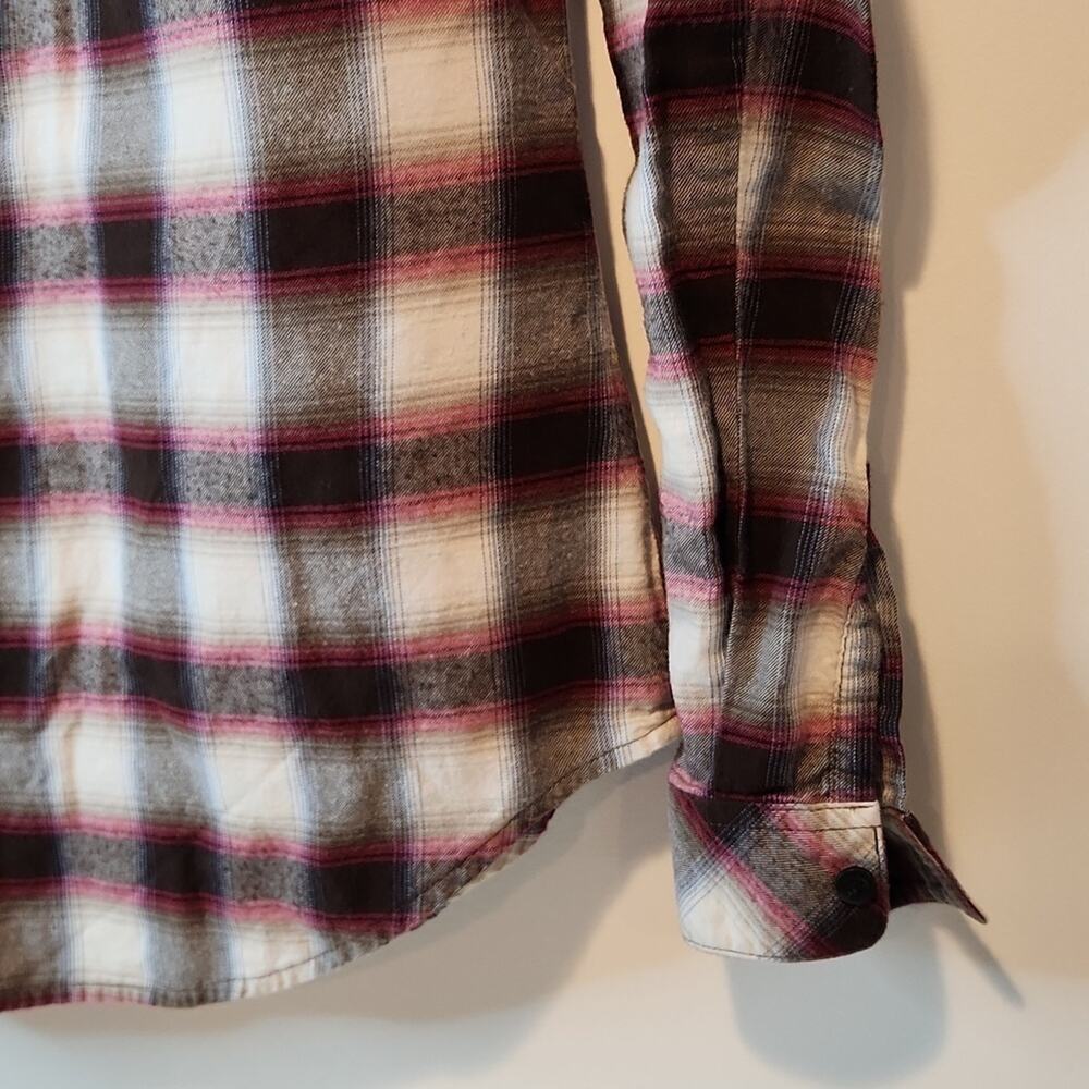 Pendleton Flannel Shirt Women's Size Medium Gray/Black/White EUC VERY NICE!! - Picture 11 of 11